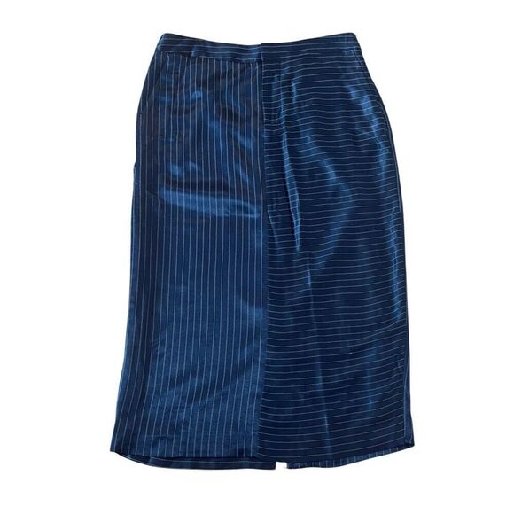 Banana Republic NWT navy pinstripe pencil skirt size 2 - Picture 2 of 9